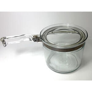 Pyrex Flameware 6283-L A-23 62-H Double Boiler BOTTOM BASE 1 1/2 QT With LID